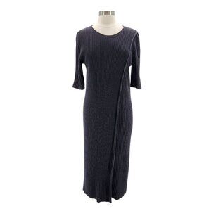 M.M. LaFleur AJ Midi Dress Ribbed Knit Dress Womens Large